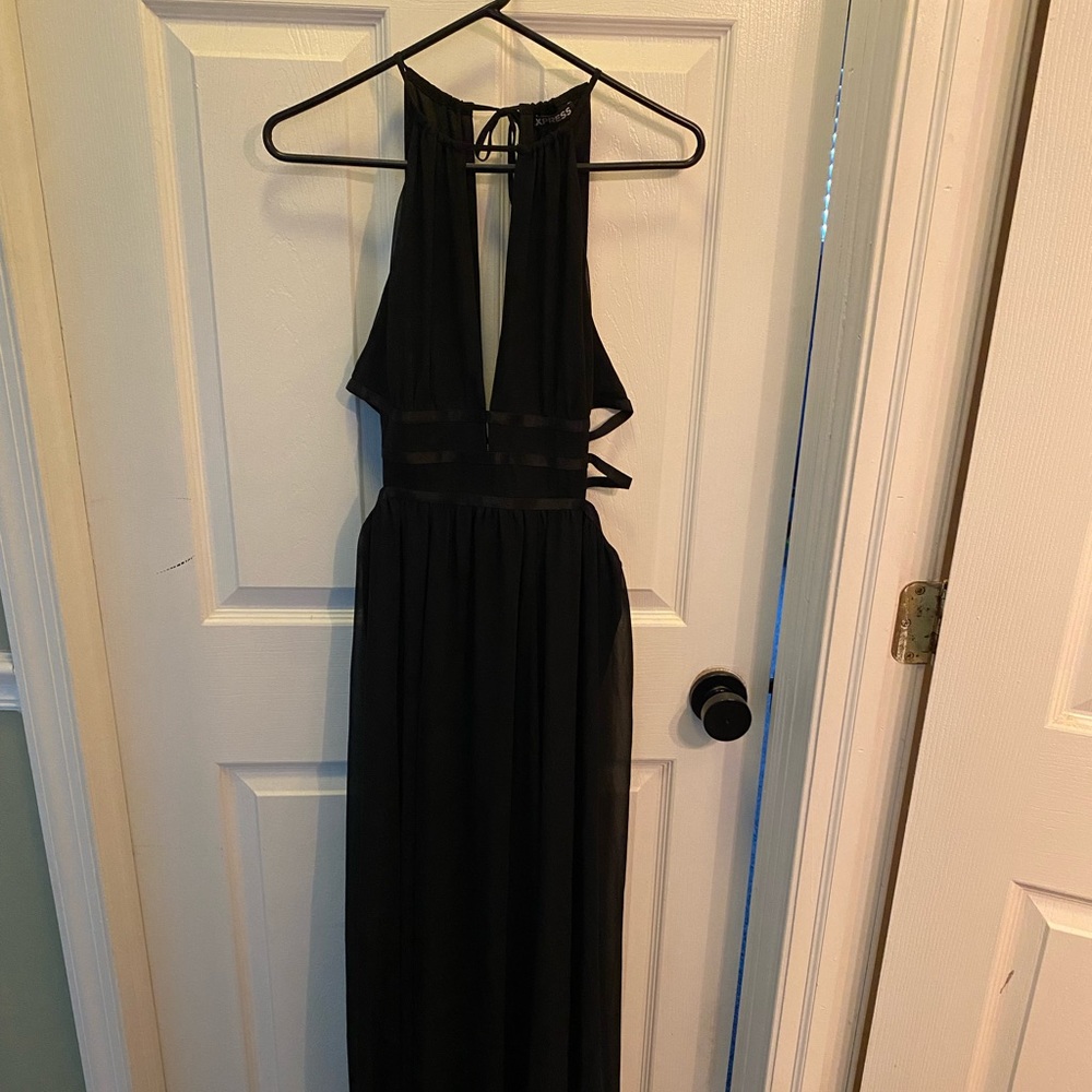 Black maxi dress